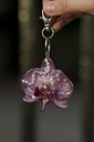 Porte-clés Phalaenopsis pétales argentés