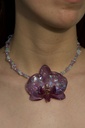 Collier petites perles vertes Phalaenopsis
