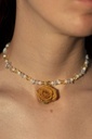 Collier Rose jaune