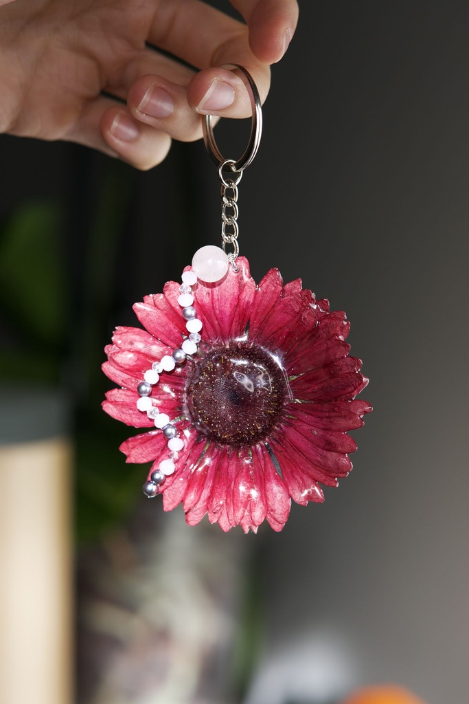 [Porte-clés Gerbera rose] Porte-clés Gerbera rose